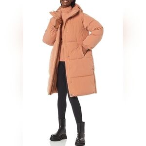 Amazon Essentials Women's Oversized Long Puffer Jacket, Light Brown, Size 5X